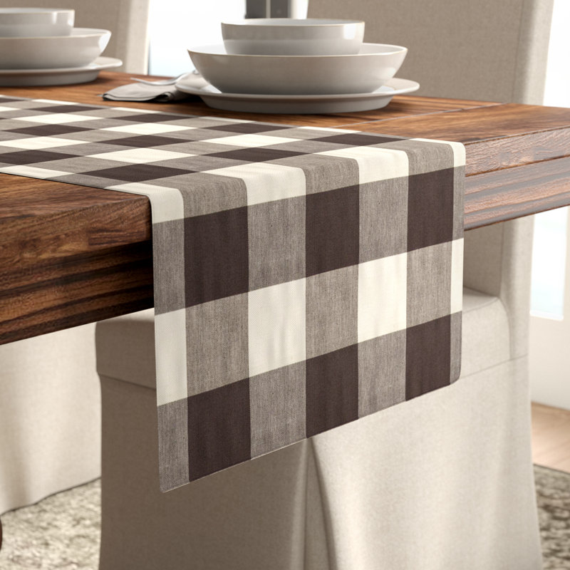 Three Posts Tyngsborough Checkered Table Runner Wayfair